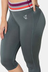 Zelocity Quick Dry 3/4Th Gym Leggings - Dark Slate — thumbnail 5